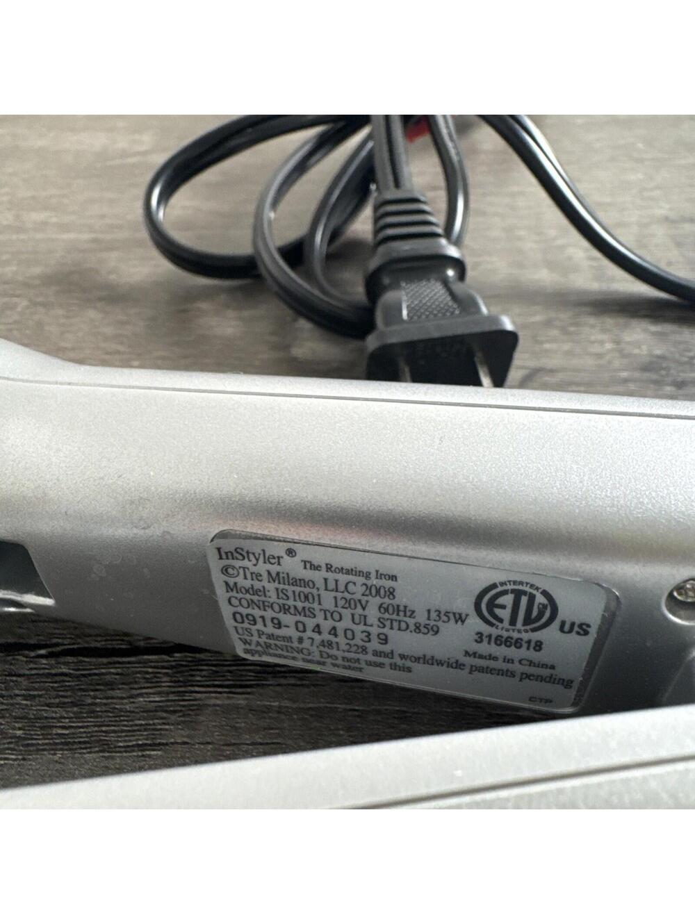 InStyler Rotating Curling Iron (IS1001) 1.25" Gray Orange Tested Works - Picture 2 of 6
